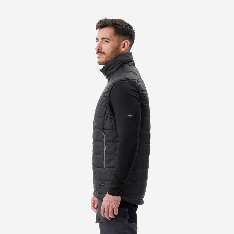 Doudoune de trek sans manches synthétique homme, MT100 noir