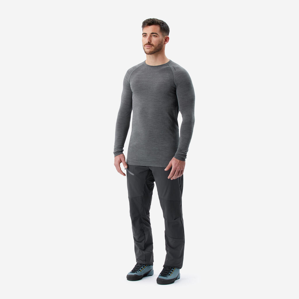 Merinoshirt Herren langarm Seamless - Alpinism