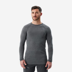 Tee-shirt seamless manches longues en laine mérinos homme - alpinisme