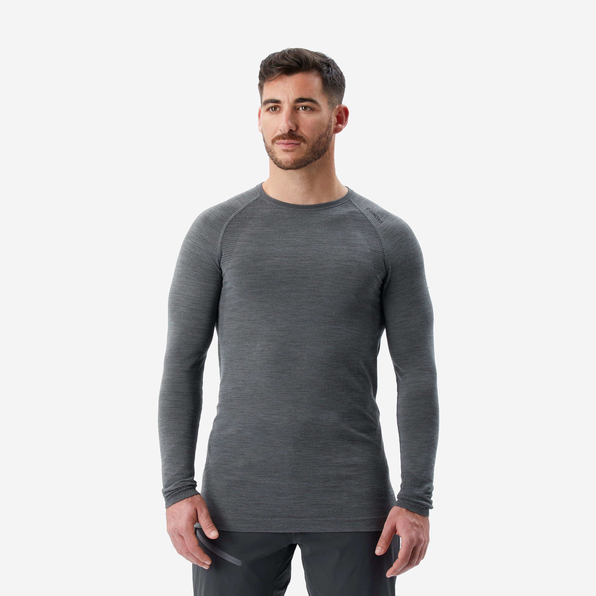 Men's Long-Sleeve Seamless Wool T-Shirt - ALPINISM 1/4