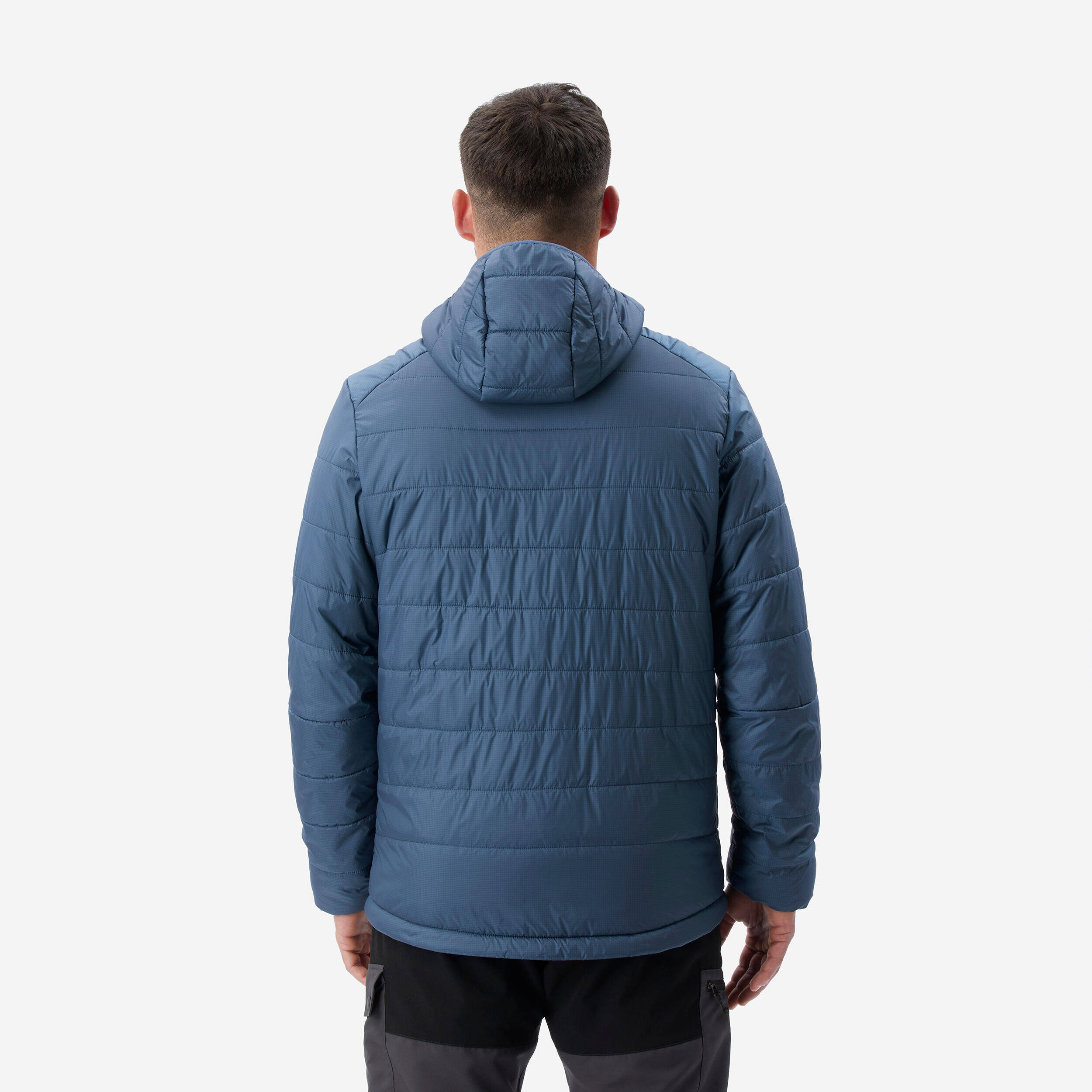 Men Packable Puffer Jacket for Trekking - MT100 -5°C Whale Grey -  3