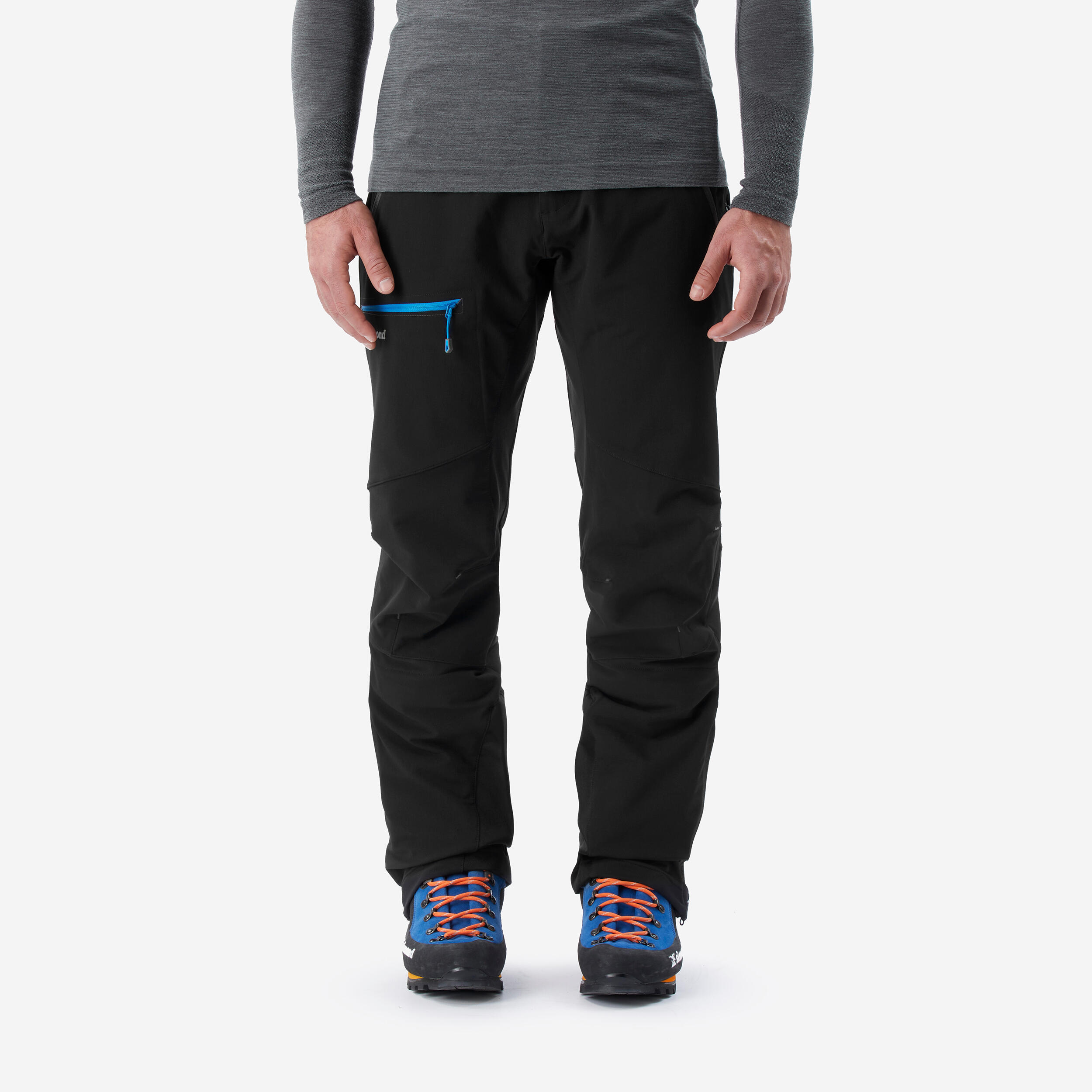 MEN'S MOUNTAINEERING PANTS - ALPINISM BLACK