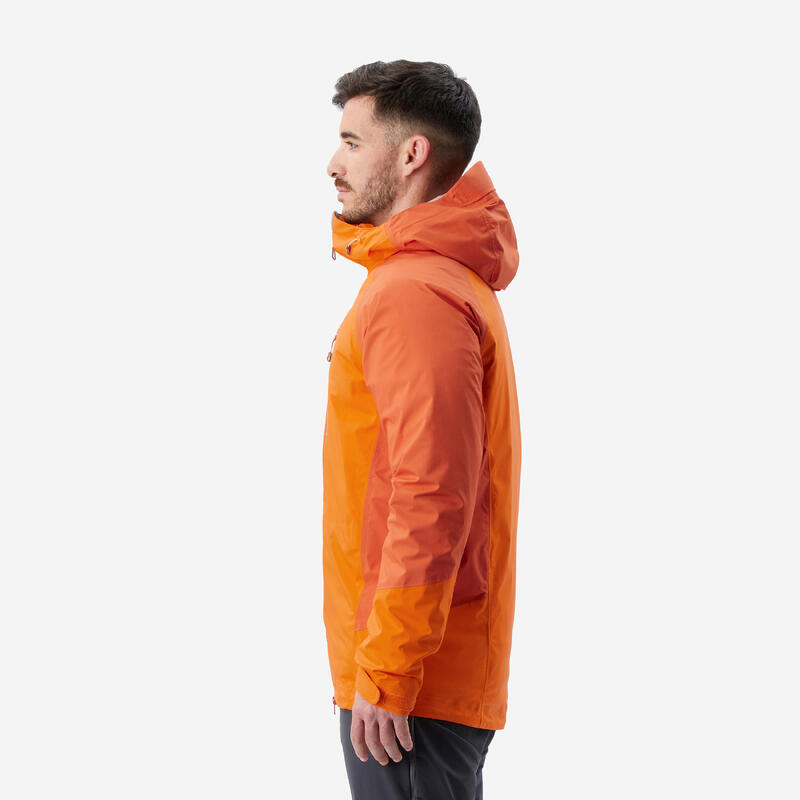 Waterdichte jas voor bergsport heren ALPINISM LIGHT oranje