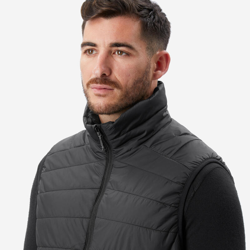 Doudoune de trek sans manches synthétique homme, MT100 noir