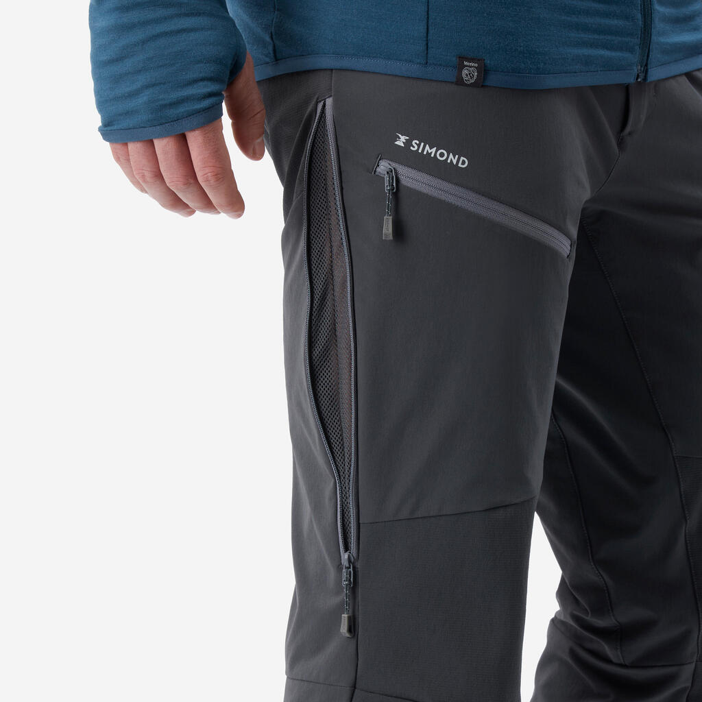 PANTALONE ALPINISM LIGHT EVO ZA PLANINARENJE MUŠKE - SIVE