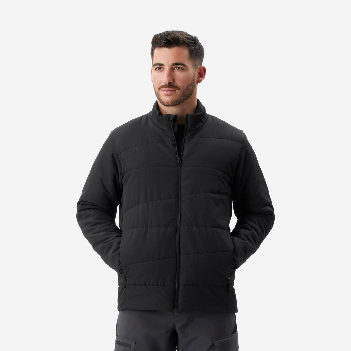 Doudoune de trek synthétique homme, MT50 0°C noir