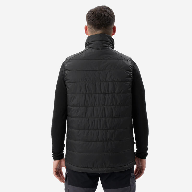 Doudoune de trek sans manches synthétique homme, MT100 noir