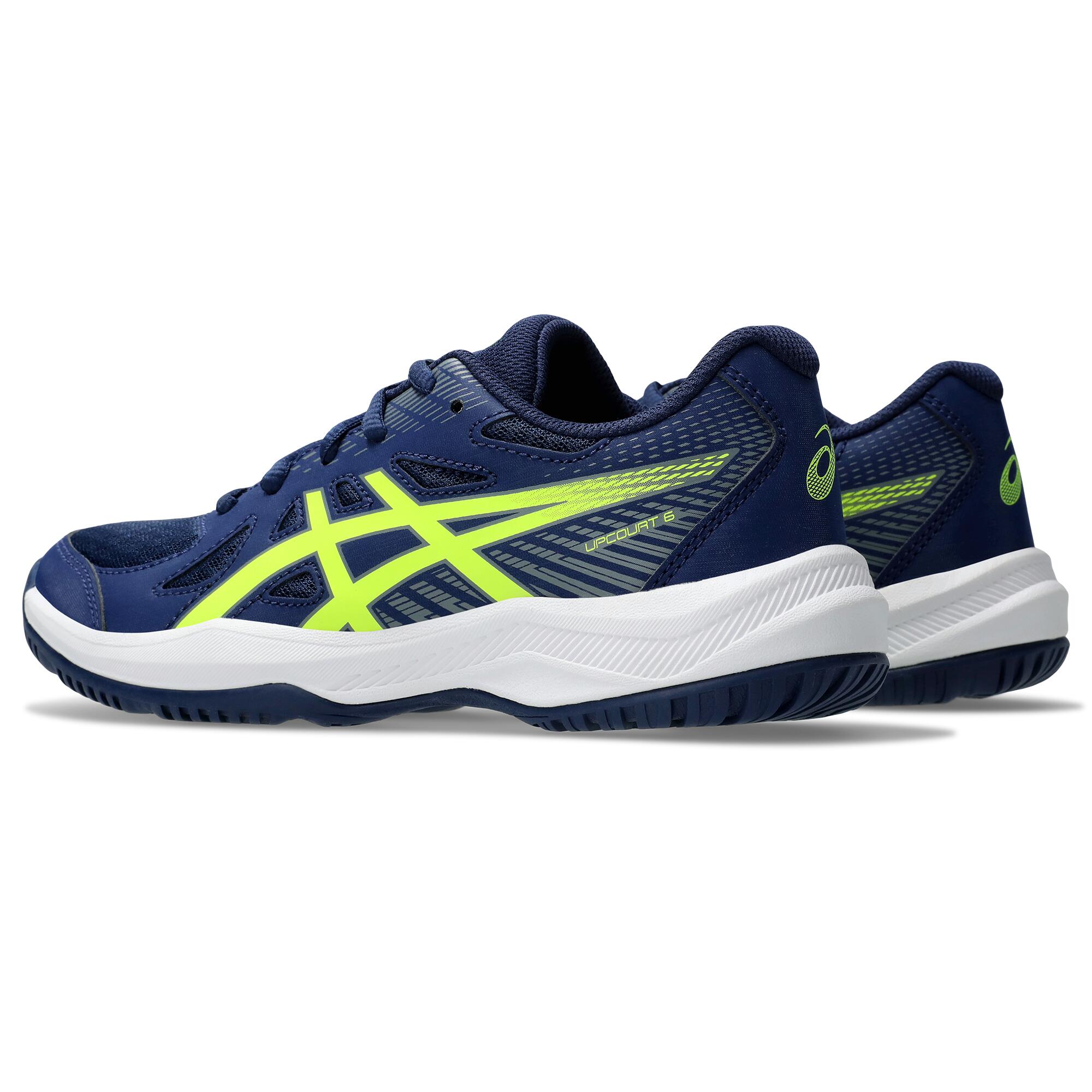 Kinder Hallenschuhe - ASICS Upcourt 6 GS blue/yellow 7/8