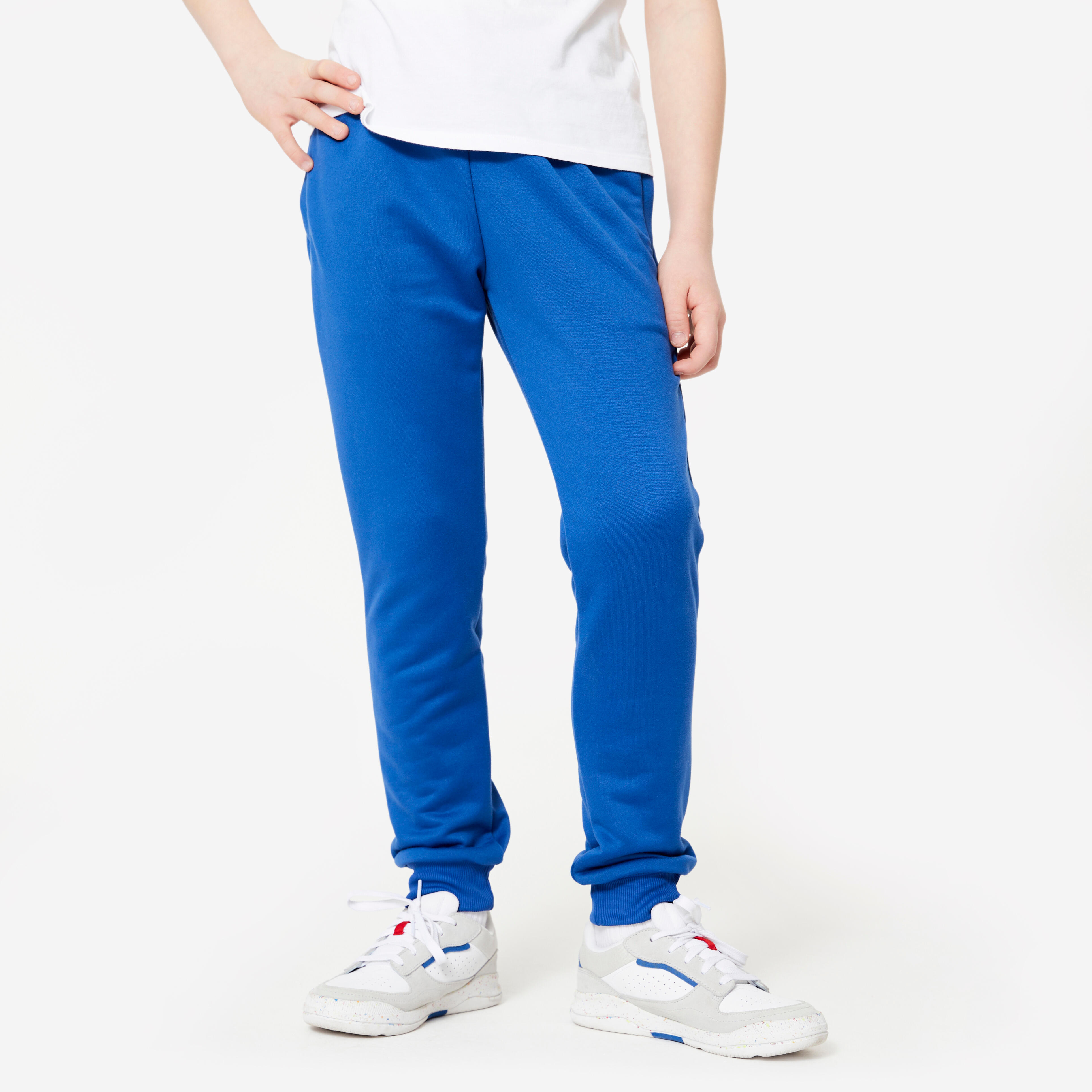 Mixed jogging pants, warm synthetic breathable child - S500 blue