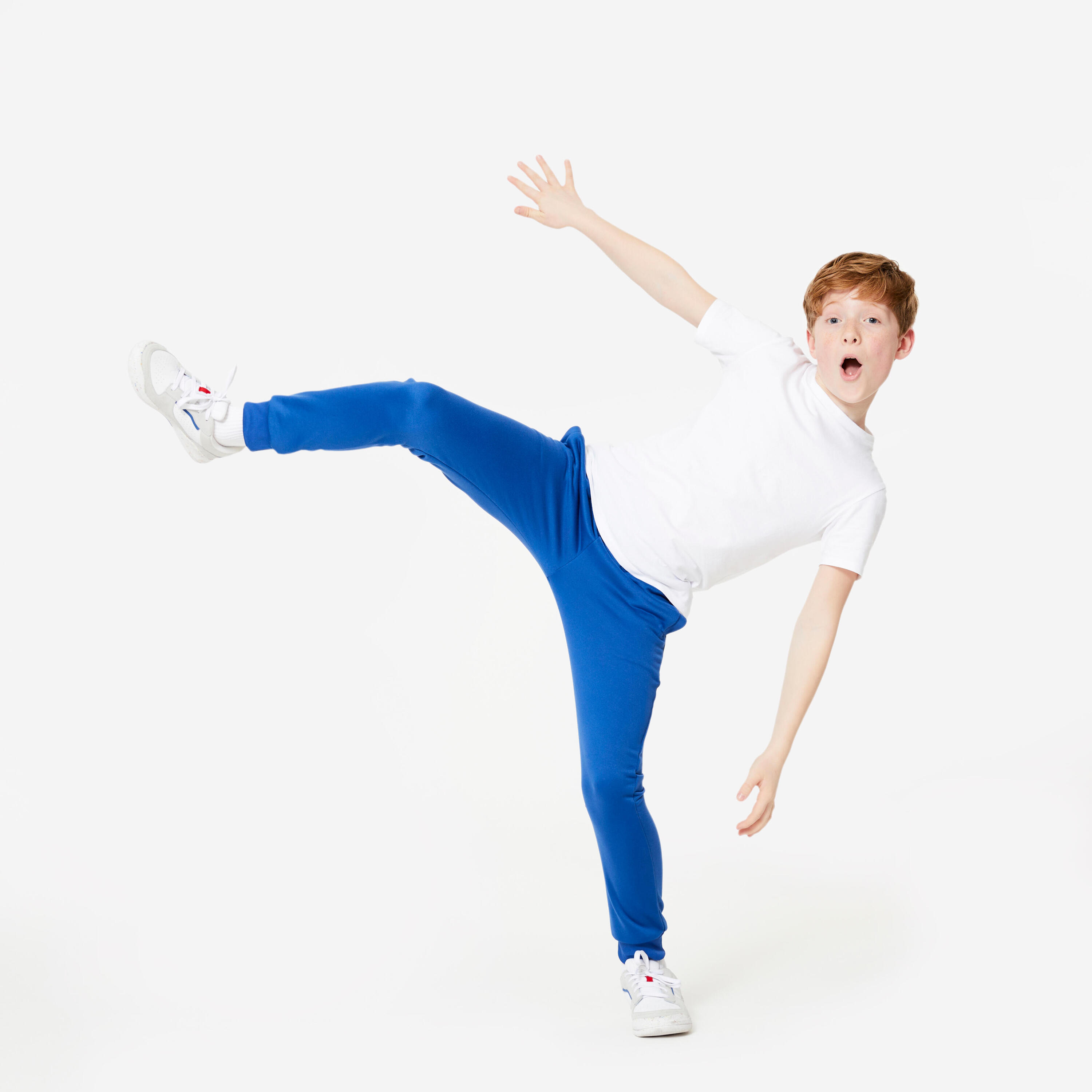 Pantalon de jogging mixte, enfant chaud synthétique respirant - S500 bleu 2/6