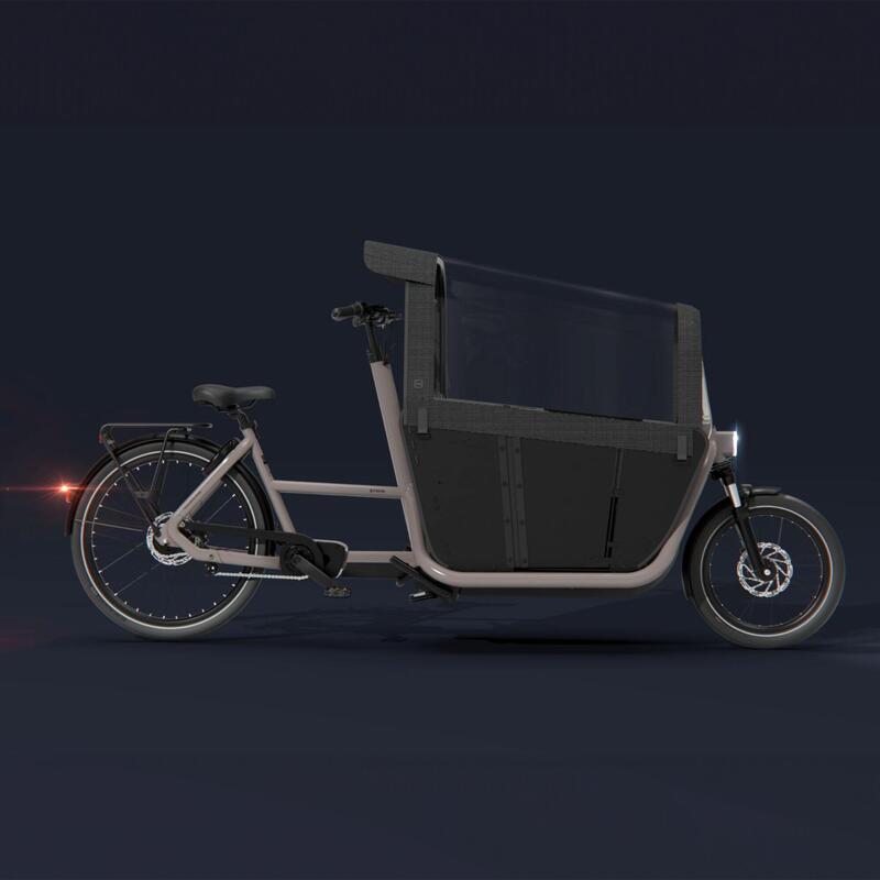 E-Lastenfahrrad Cargo Bike Long John F900E Family taupe 