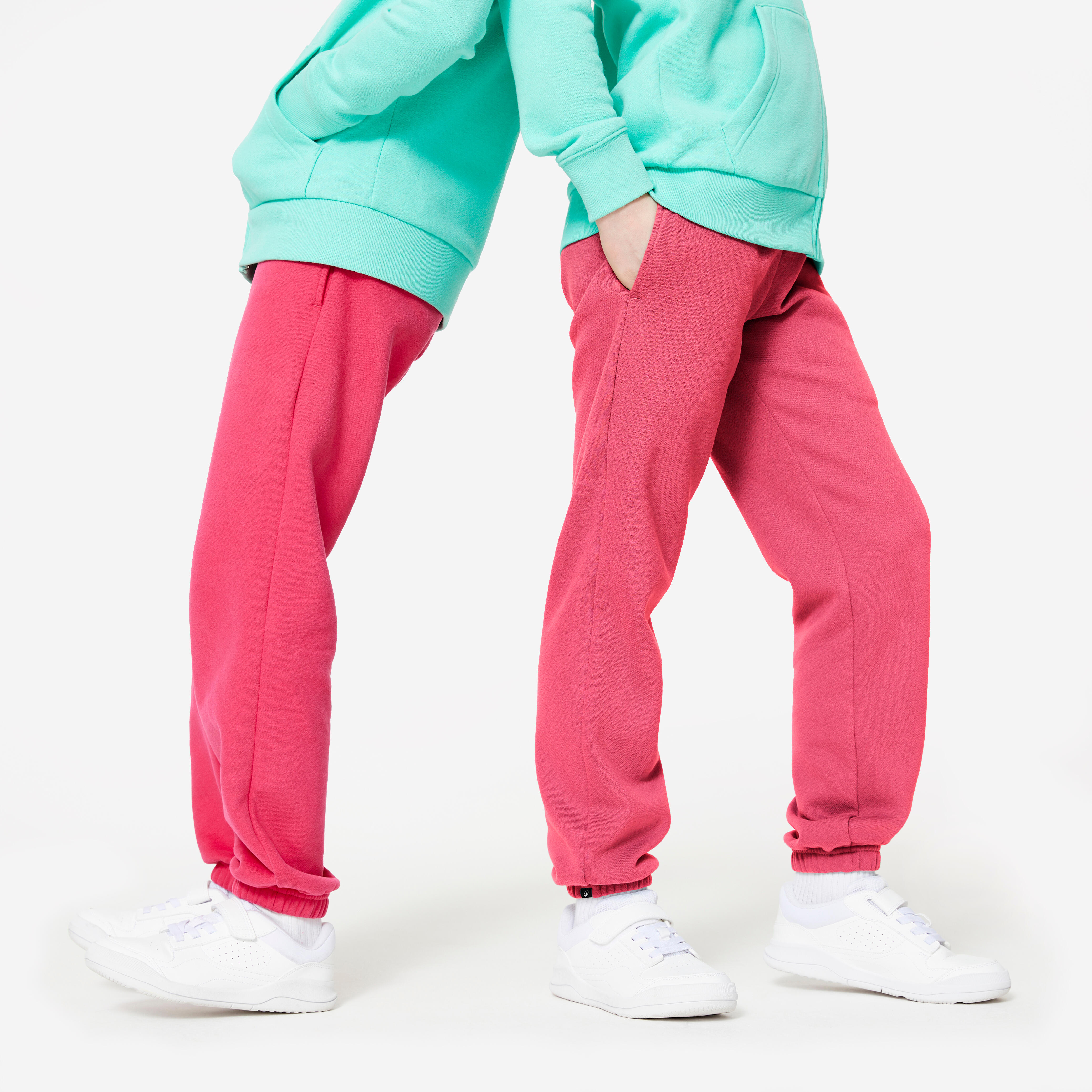 Pantaloni della tuta da ginnastica per bambini, rosa scuro