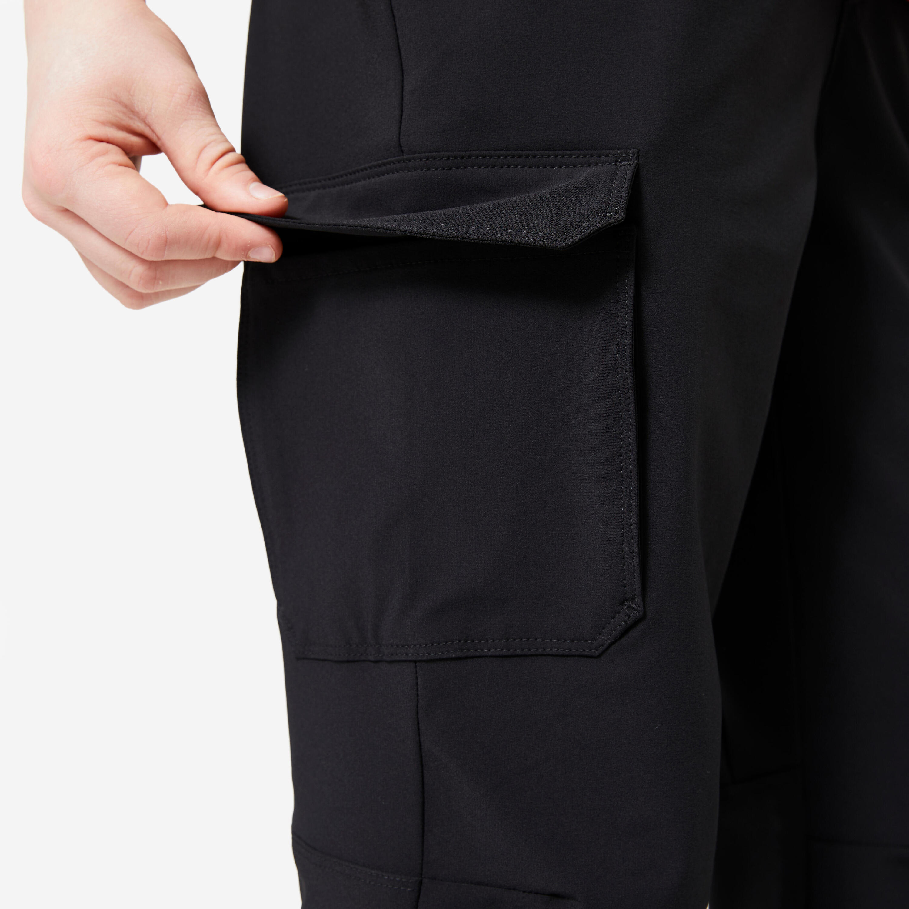 Pantalón Jogger Niños Unisex Negro Cargo 3/11