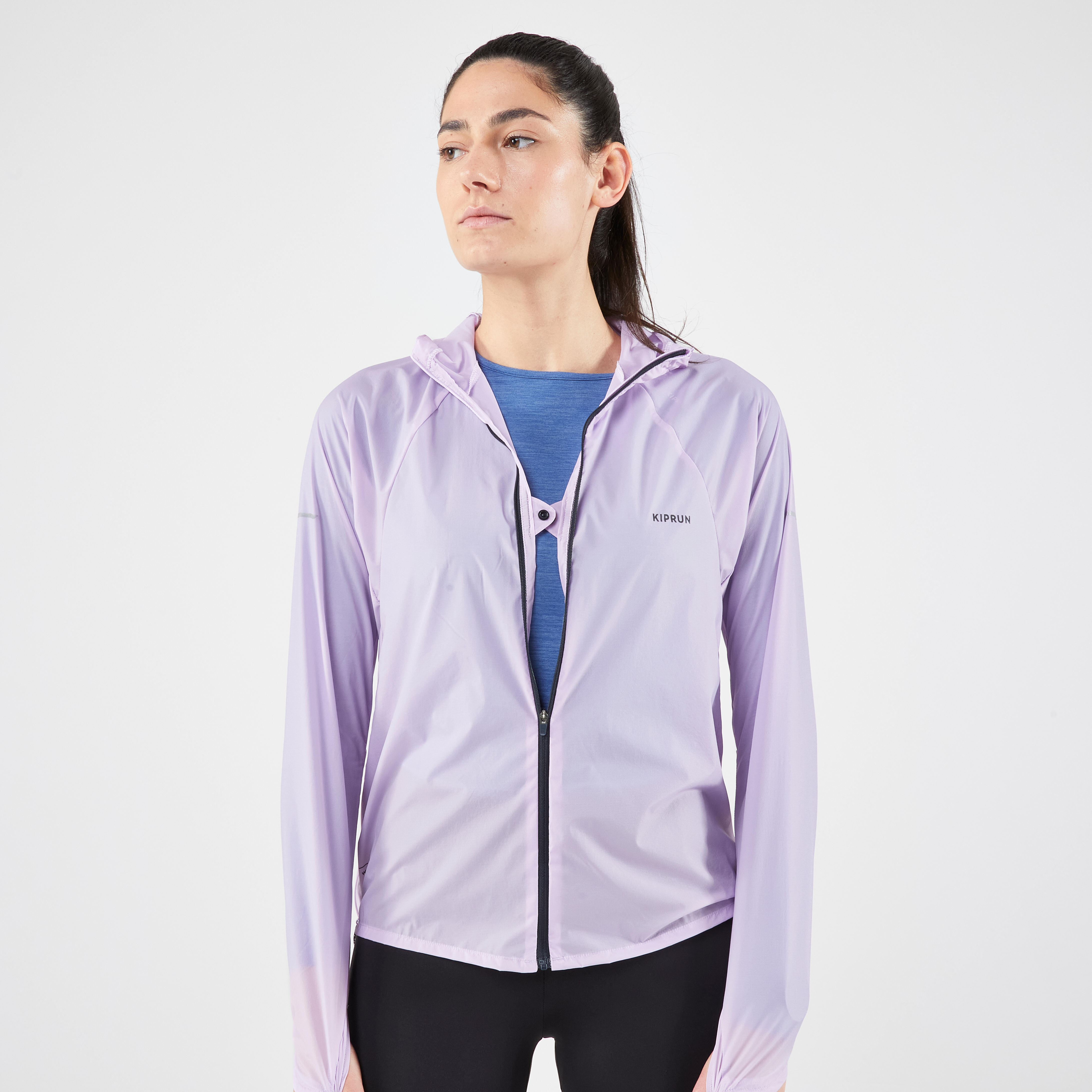 Women's running & trail running windbreaker - KIPRUN Run 900 Wind Lilac