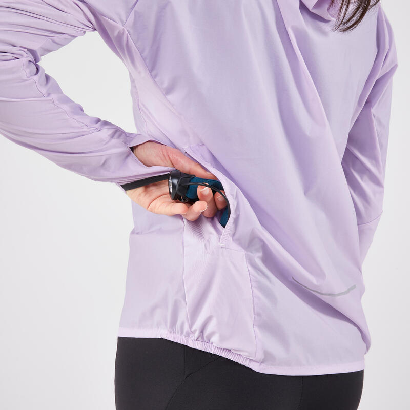 Women's Windproof Trail Running Jacket - Lilac