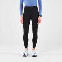 Women's warm running leggings-KIPRUN Run 100 Warm-Black
