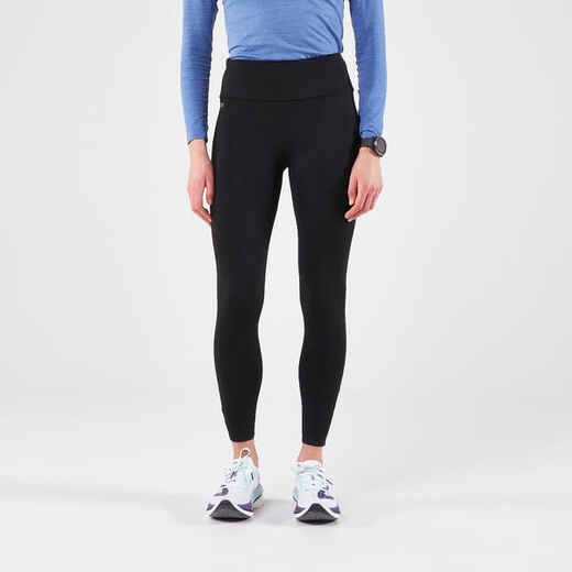 
      Women's warm running leggings-KIPRUN Run 100 Warm-Black
  