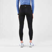 Women's warm running leggings-KIPRUN Run 100 Warm-Black