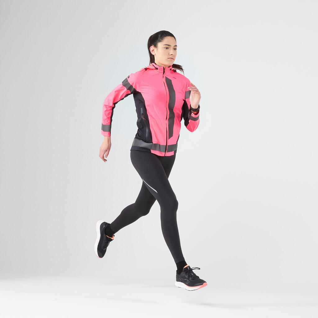 WOMEN JACKET KIPRUN WARM REGUL DAY AND NIGHT VISIBILITY PPE