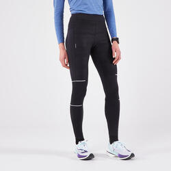 COLLANT RUNNING CHAUD ET DEPERLANT FEMME - KIPRUN WARM RAIN NOIR