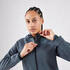 Women's warm running jacket-KIPRUN RUN 500 Warm-Smoke green