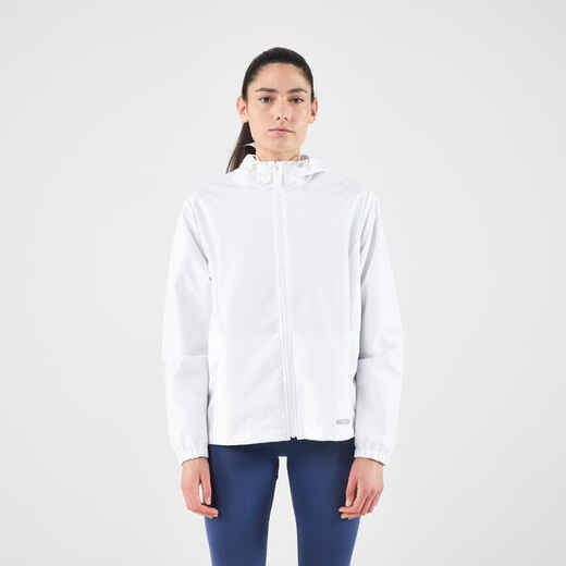 
      Veste imperméable de running Femme - KIPRUN Run 100 Rain Blanche
  