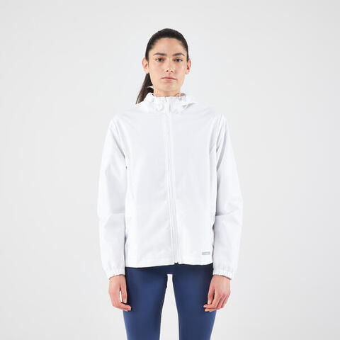 Image 478: Women's Waterproof Running Jacket - KIPRUN Run 100 Rain - White