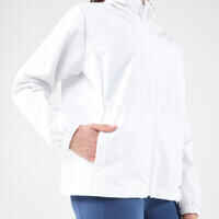 Women's Waterproof Running Jacket - KIPRUN Run 100 Rain - White