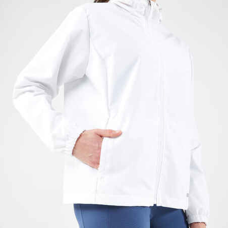 Women's Waterproof Running Jacket - KIPRUN Run 100 Rain - White