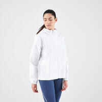 Women's Waterproof Running Jacket - KIPRUN Run 100 Rain - White