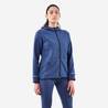 Women's warm running jacket-KIPRUN RUN 500 Warm-Abyss blue