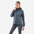 Women's warm running jacket-KIPRUN RUN 500 Warm-Smoke green