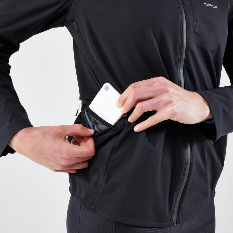 Veste chaude de running Femme - KIPRUN Run 900 Warm Regul Noir