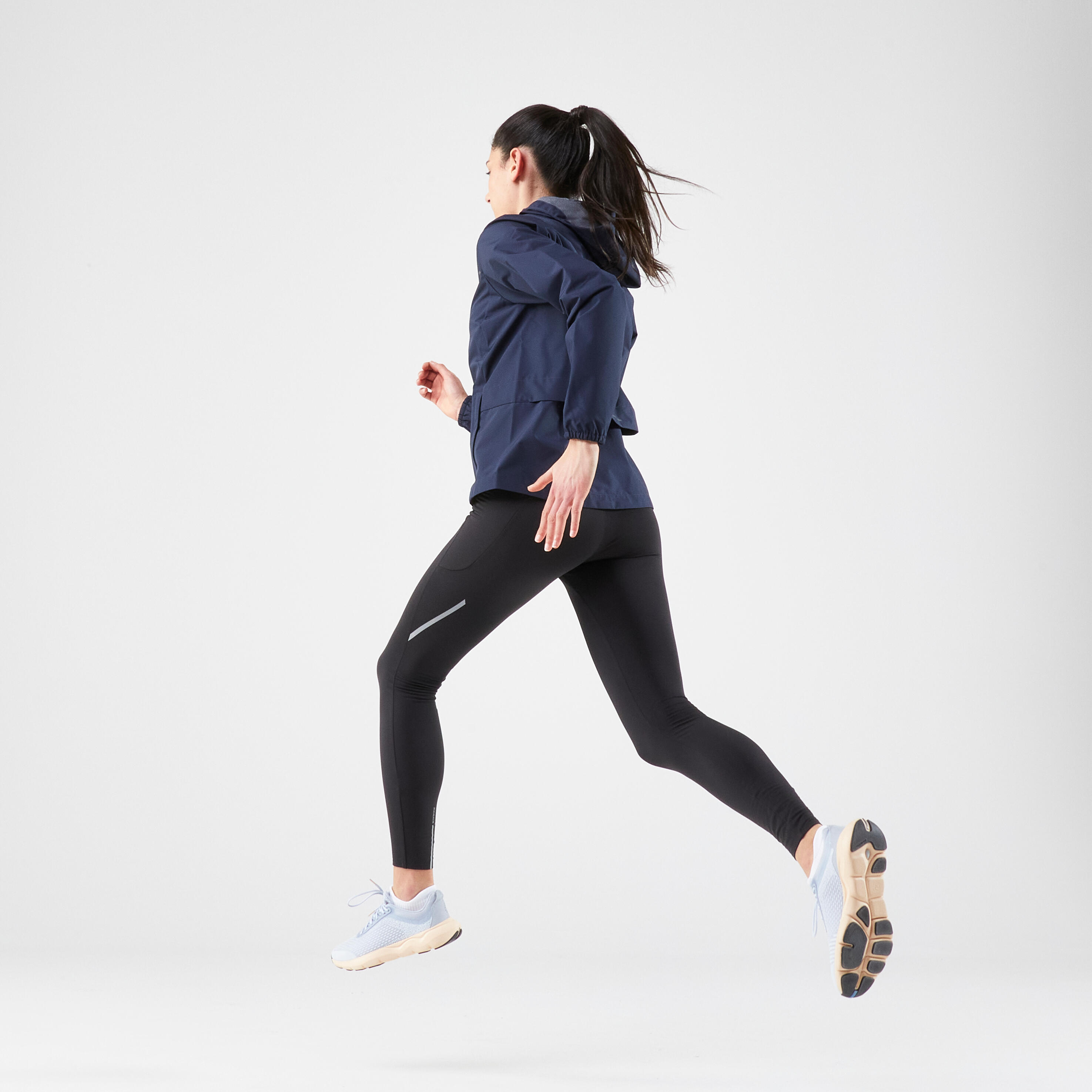 Leggings cálidos de running Kiprun RUN 500 Warm Mujer -  Negro ahumado 11/18