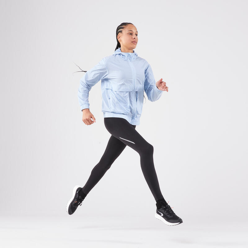 Colanți de alergare călduroși KIPRUN Run 500 Warm Negru Damă