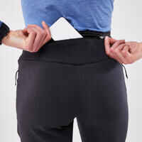 Women's warm running trousers-KIPRUN RUN 500 Warm-Black