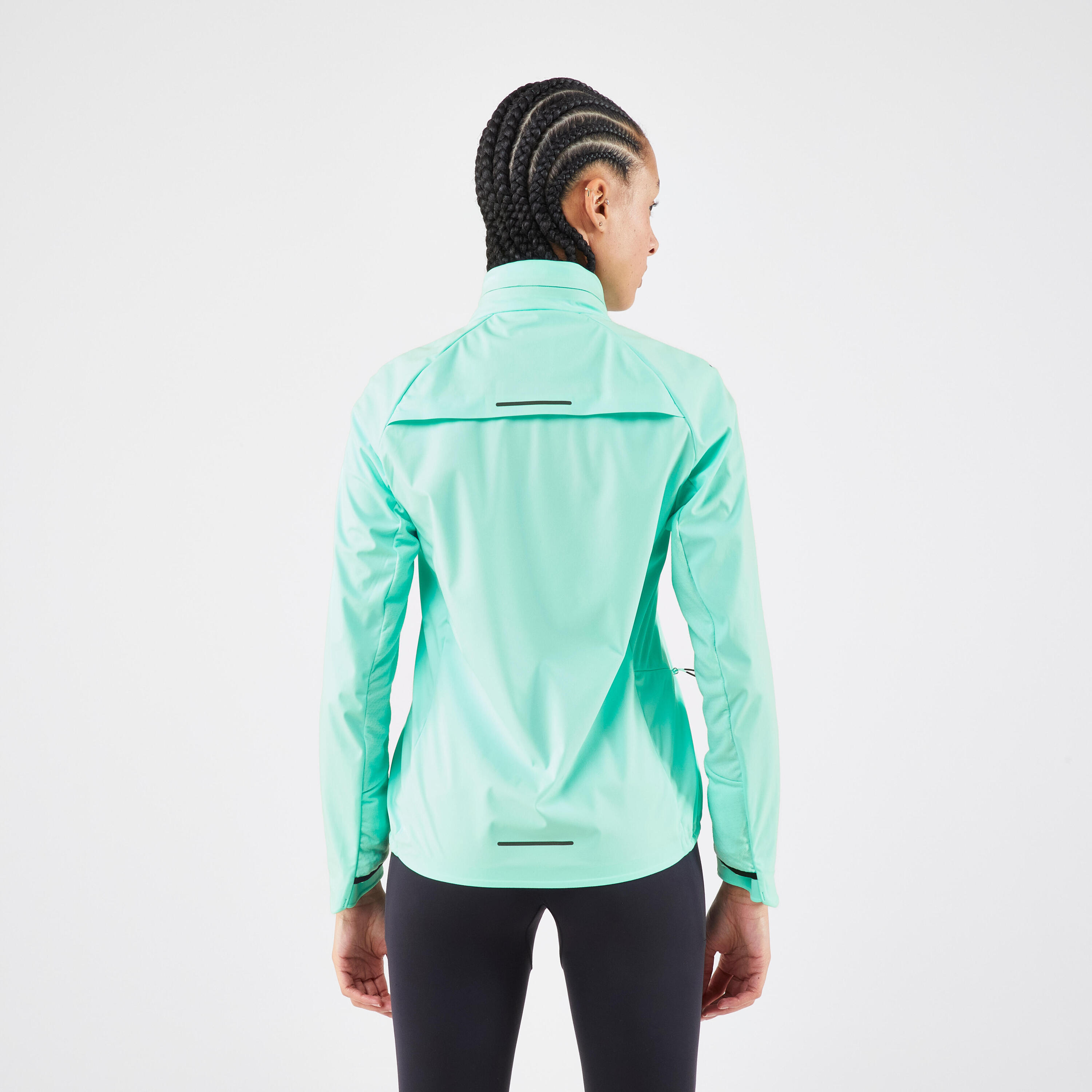 Women's Warm Running Jacket-KIPRUN Run 900 Warm Regul-Mint green 3/8