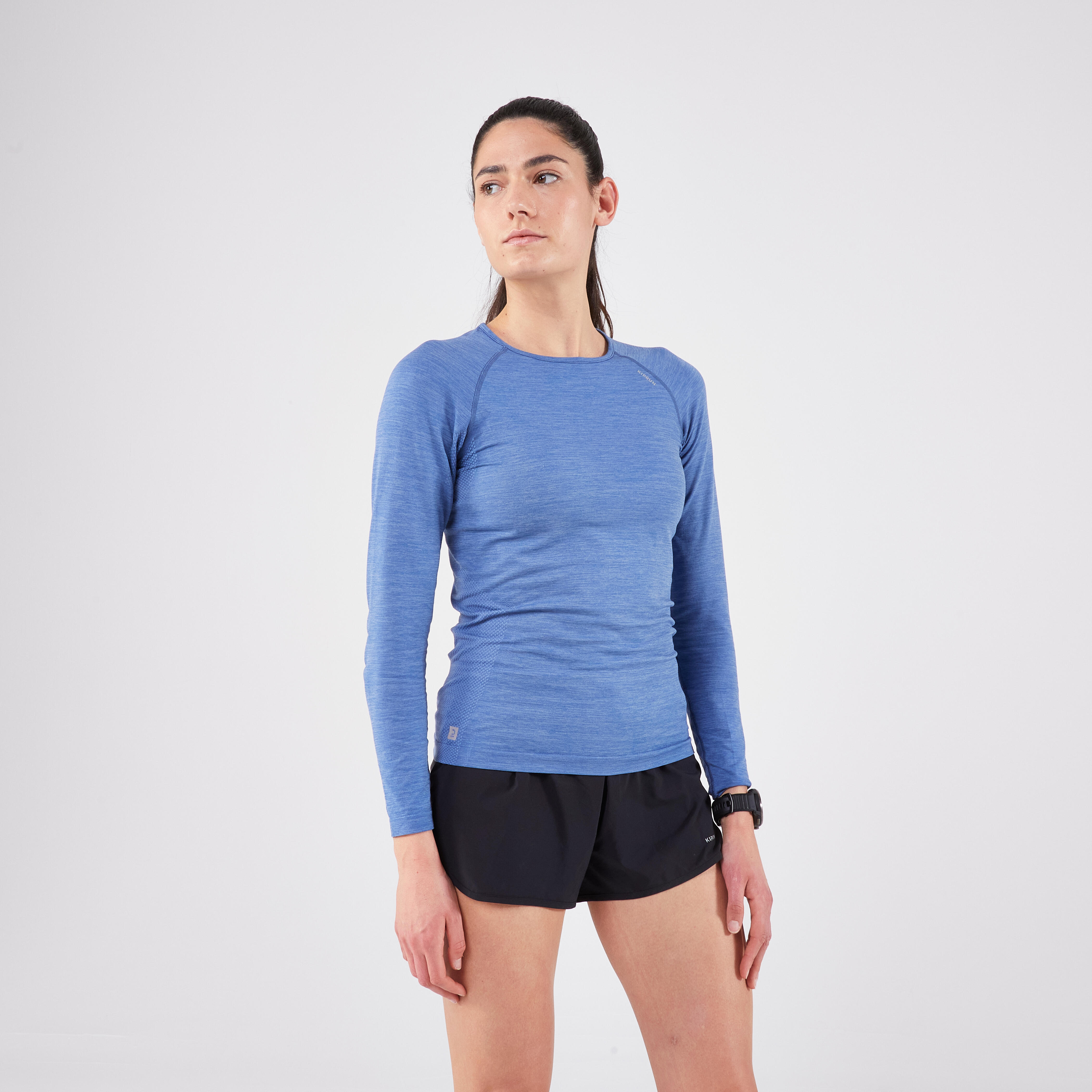 Kiprun - Tee Shirt Running Manches Longues Femme Respirant Kiprun Skincare Light Bleu - T-shirt Manches Longues - Running Trail Athletisme - Bleu - 36 Xs - Decathlon