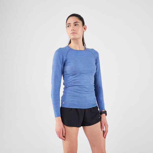 
      Women's Running Breathable T-Shirt Kiprun Skincare - light blue
  