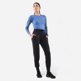 Pantalon chaud de running Femme- KIPRUN Run 500 Warm Noir