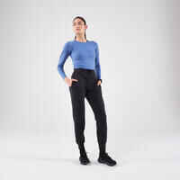 Women's warm running trousers-KIPRUN RUN 500 Warm-Black