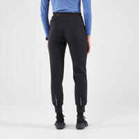 Women's warm running trousers-KIPRUN RUN 500 Warm-Black