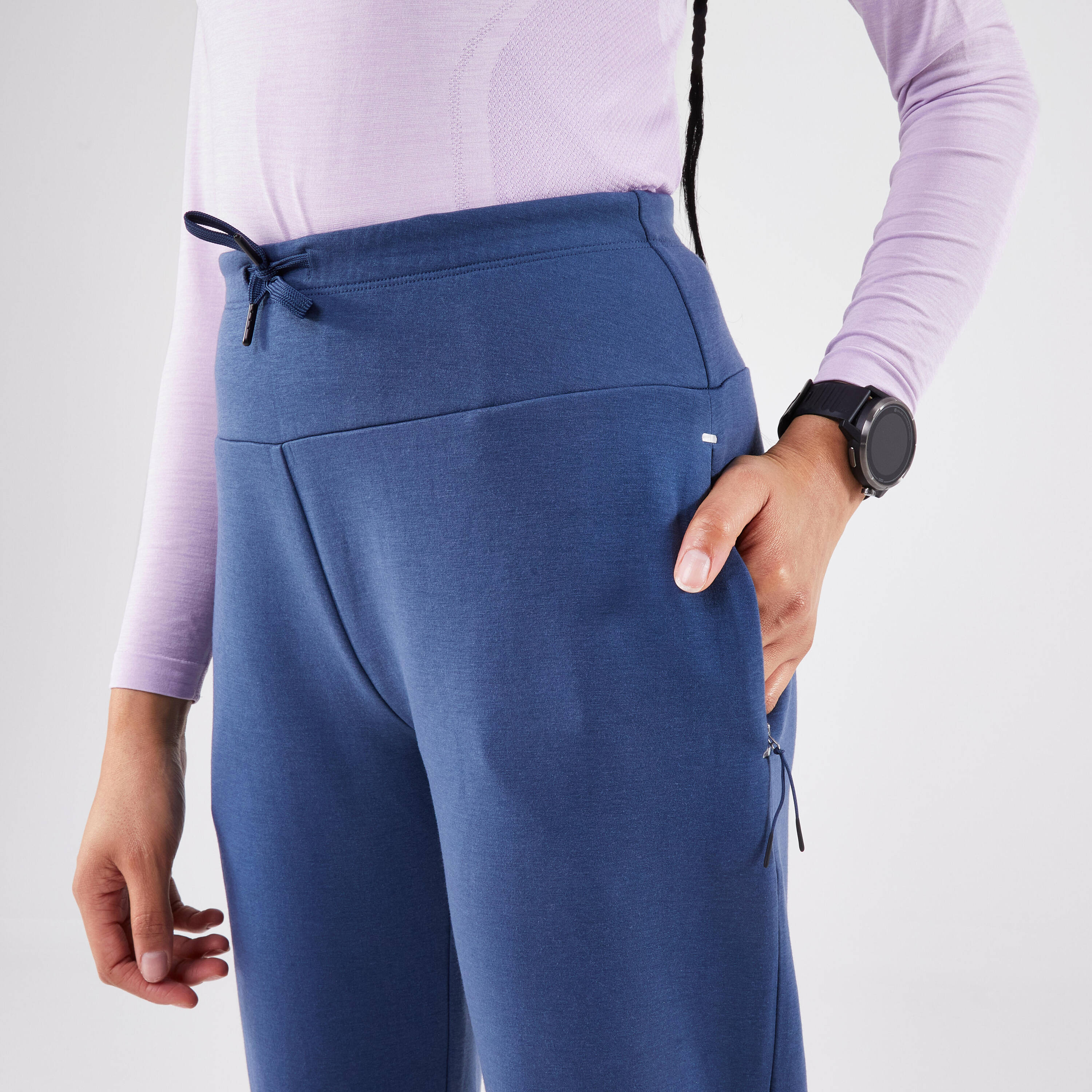 Women's warm running trousers-KIPRUN RUN 500 Warm-Abyss blue -  5