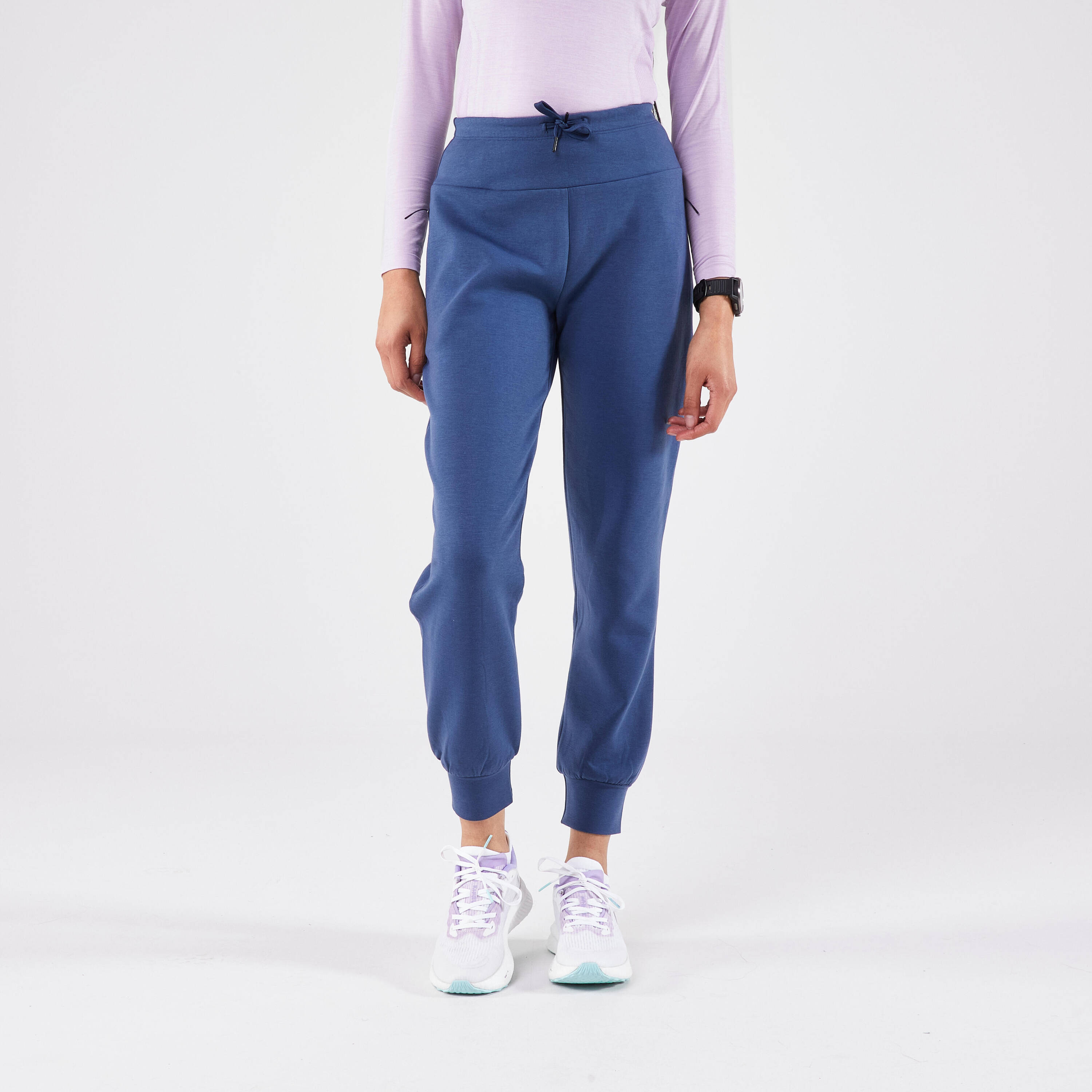 Women's warm running trousers-KIPRUN RUN 500 Warm-Abyss blue -  2