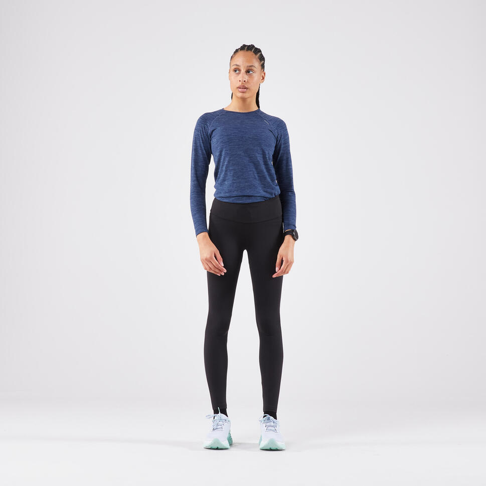 Legginsy do biegania damskie Kiprun Run 500 Warm ocieplane