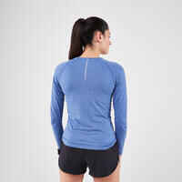 Women's Running Breathable T-Shirt Kiprun Skincare - light blue