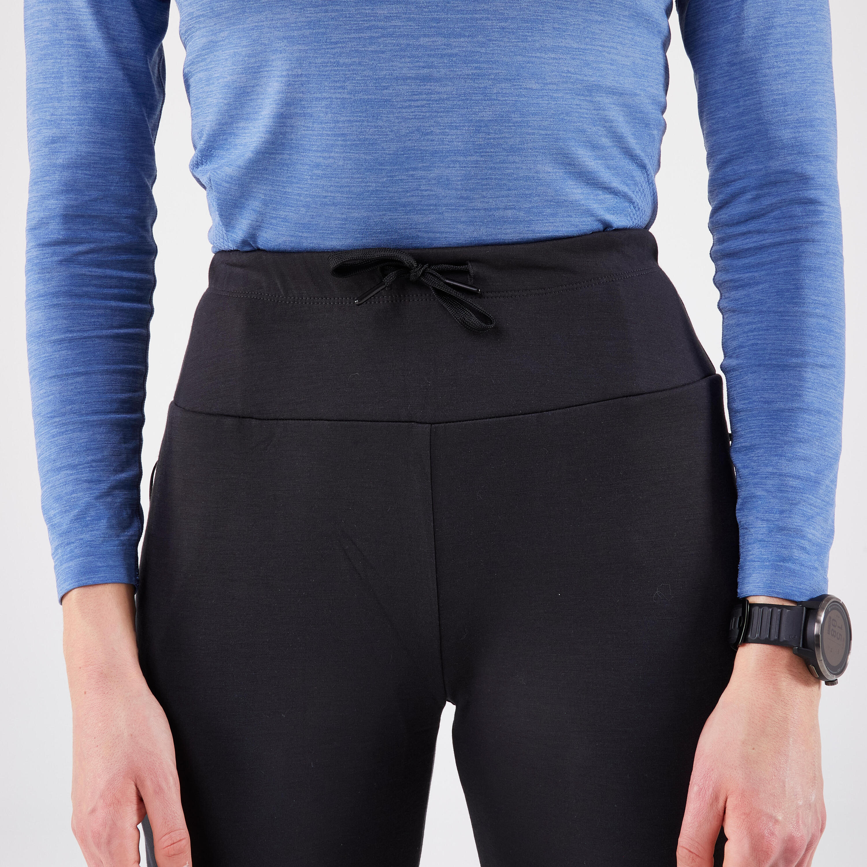 Laufhose lang Damen - Run 500 Warm schwarz 4/5