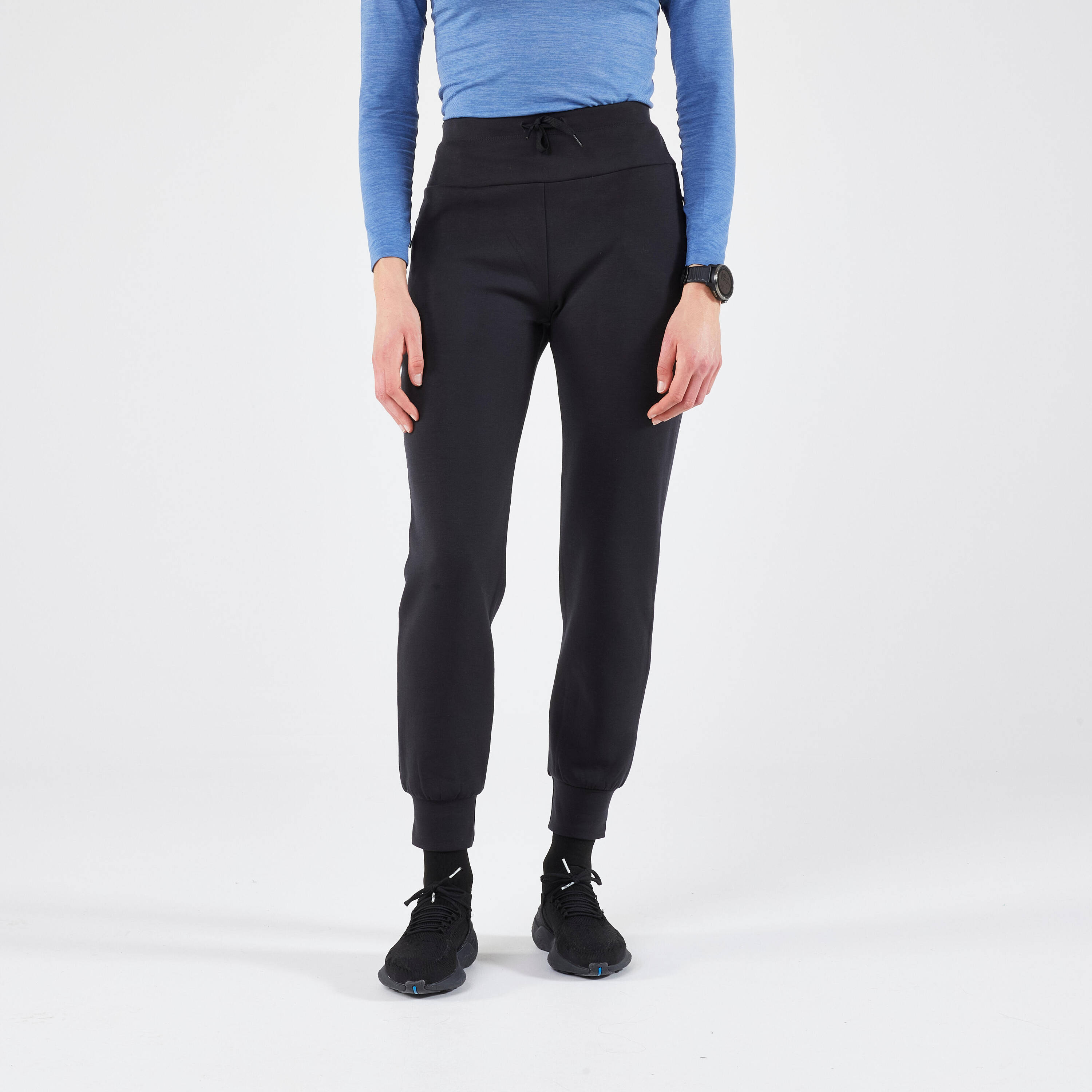 Women's warm running trousers-KIPRUN RUN 500 Warm-Black -  2