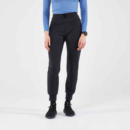 Women's warm running trousers-KIPRUN RUN 500 Warm-Black