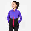 Girls' Fitted Sports Jacket - Purple/Black